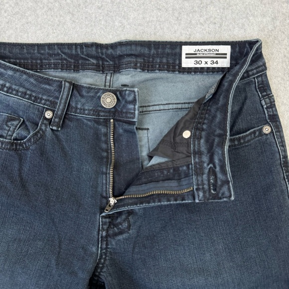 Buffalo David Bitton Jeans Mens 30 x 34 Blue Jackson Fit Slim Straight Dark Wash - Picture 6 of 15